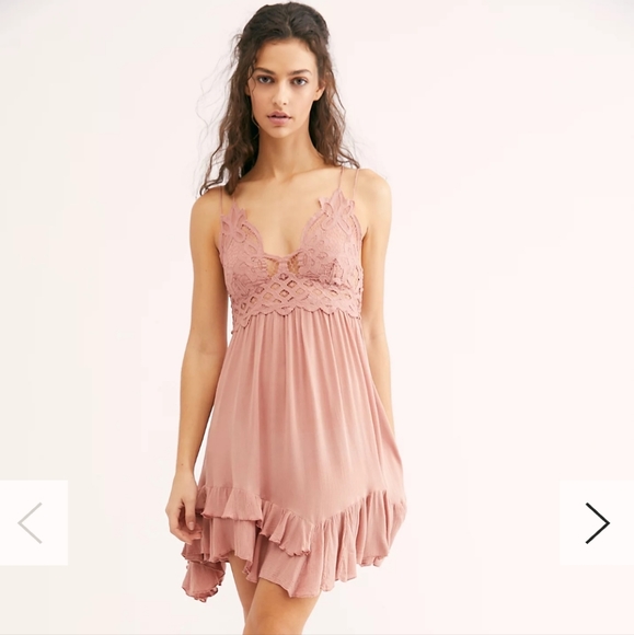 NEW FREE PEOPLE Adella Slip Dress size S in rose - Picture 1 of 2